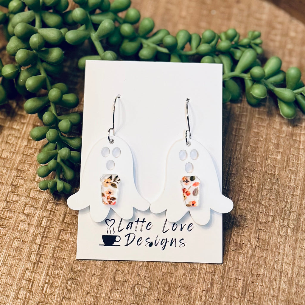 Haunted Ghost Latte Earrings