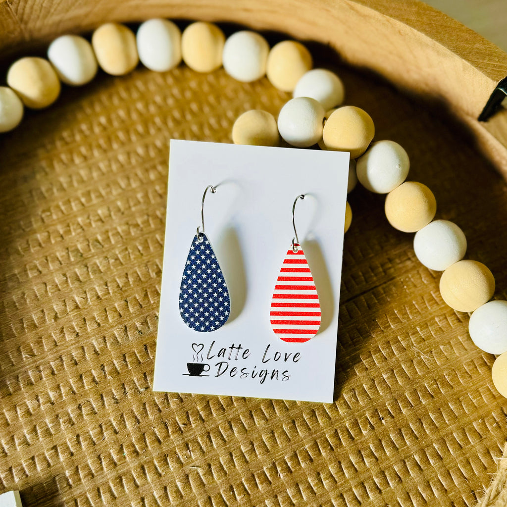 Dainty Stars & Stripes Teardrops