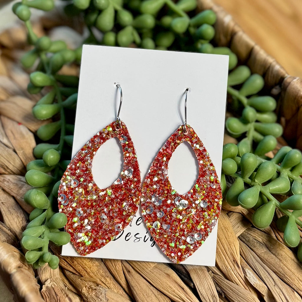 Christmas Glitter Hoops