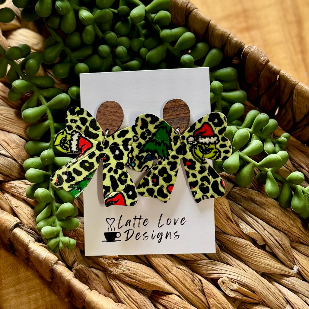 Mean Green Cheetah Bows