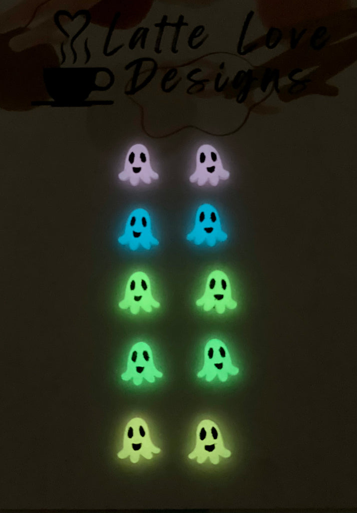 Glow in the Dark Ghost Studs