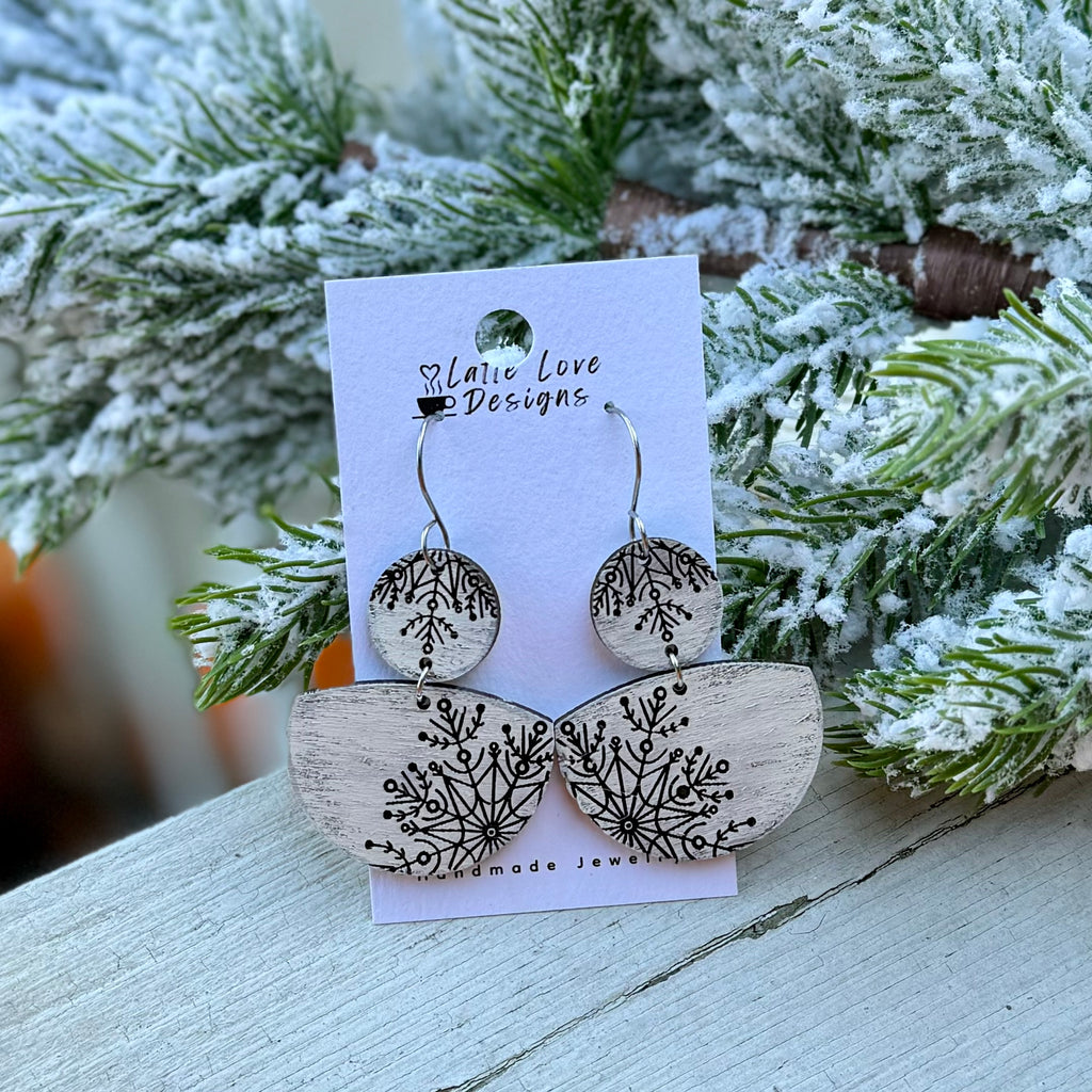 Geometric Snowflake Earrings