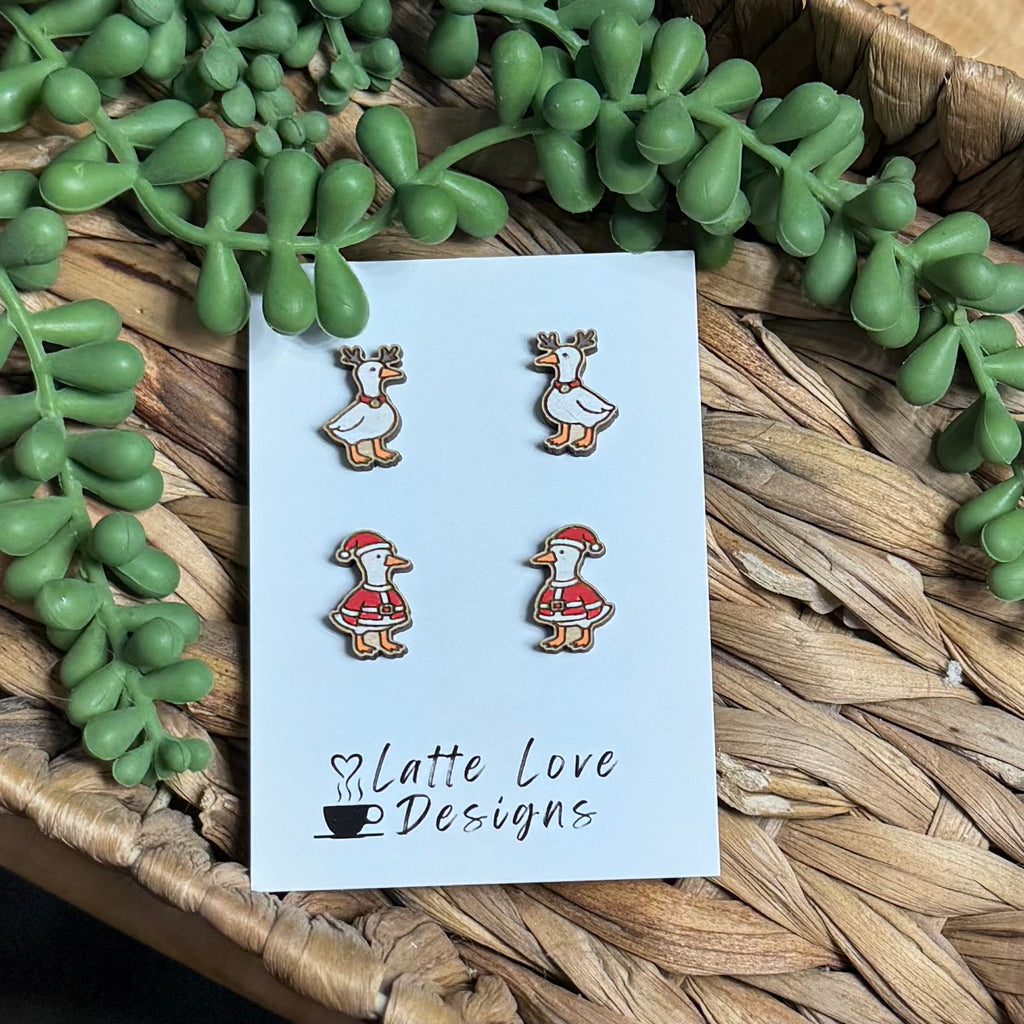 Christmas Goose Earrings