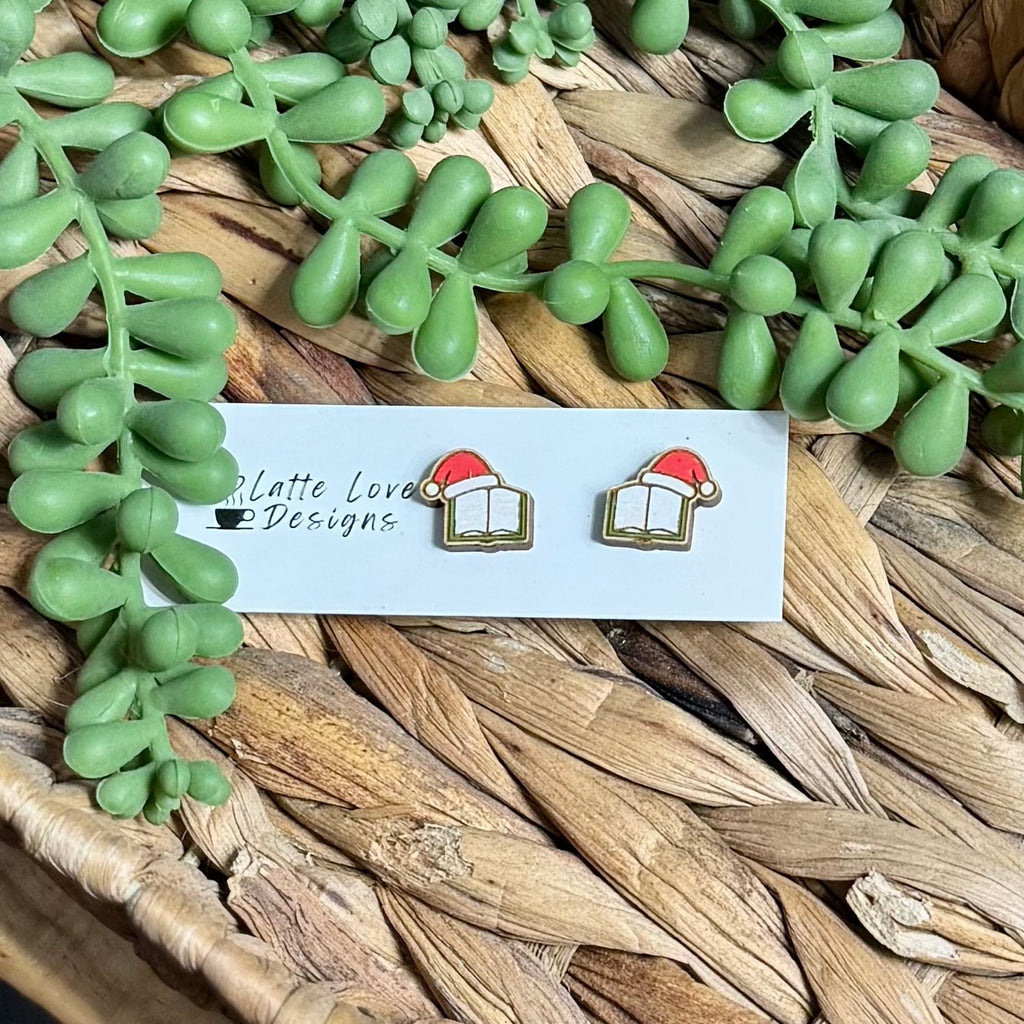 Santa Book Studs