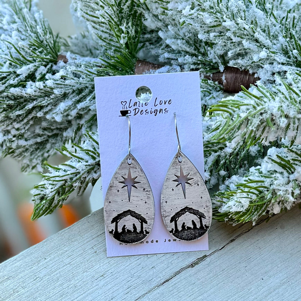 Nativity Wooden Earrings