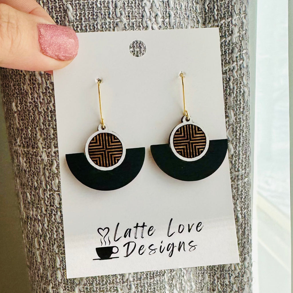 Dainty Geometric Fan Earrings